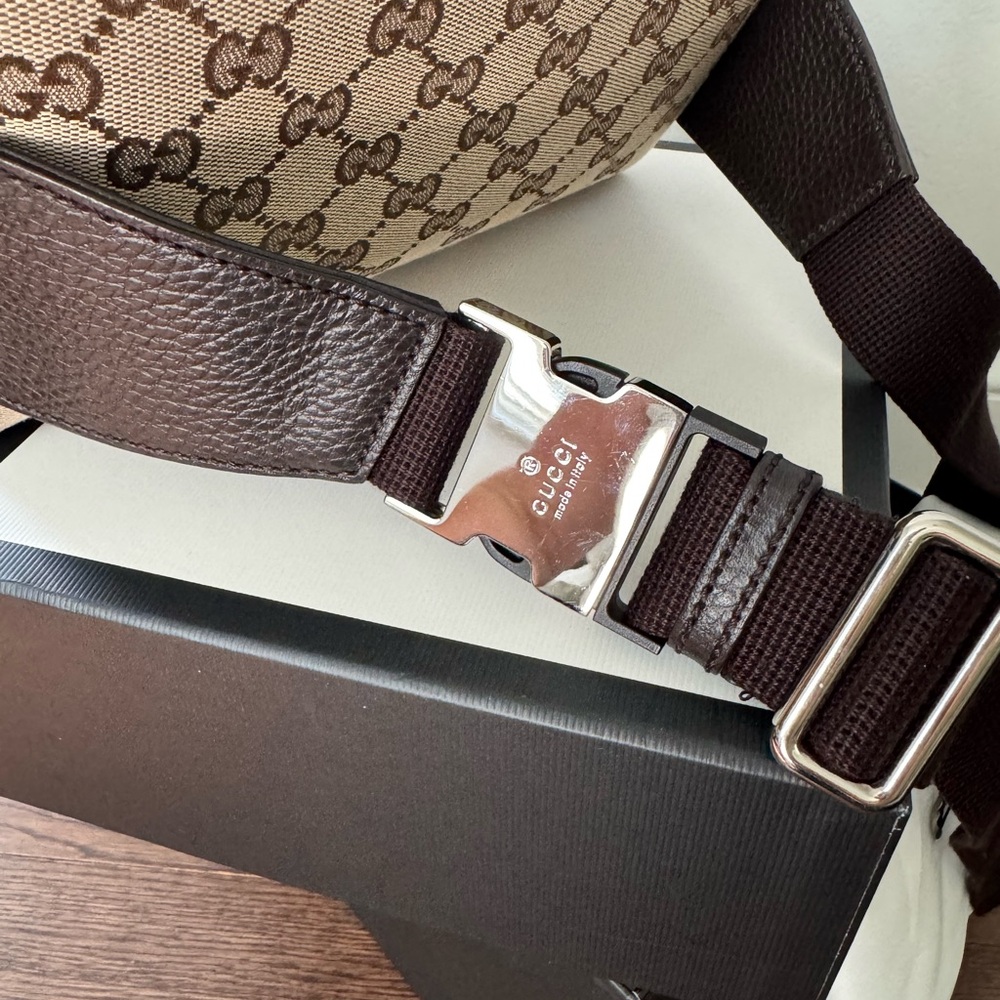 Authentic Gucci Canvas Waist Bag Belt Bag Fanny Pack - Picture 7 of 16